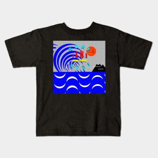 Surf Jaws Maui Hawaii Kids T-Shirt